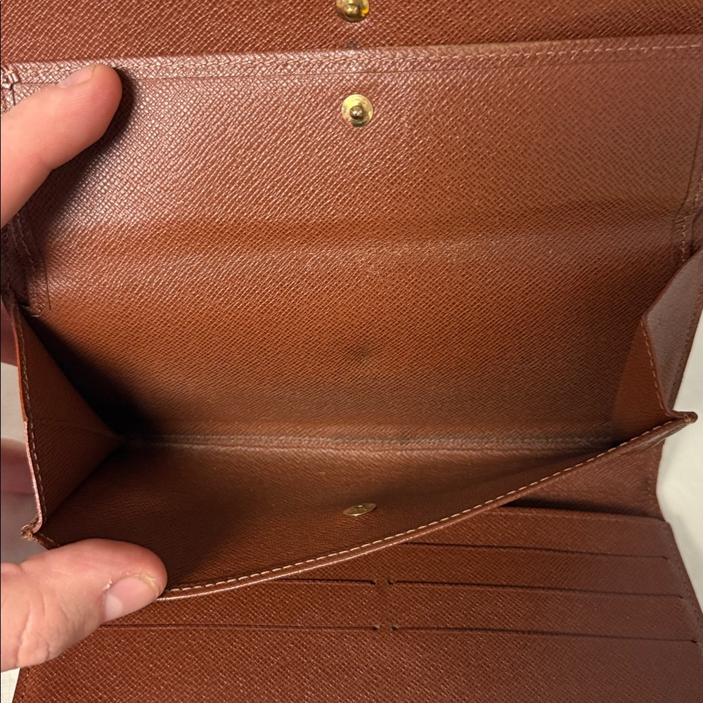 Louis Vuitton Monogram Sarah Wallet Long Flap Brown FL1002 - Picture 9 of 11